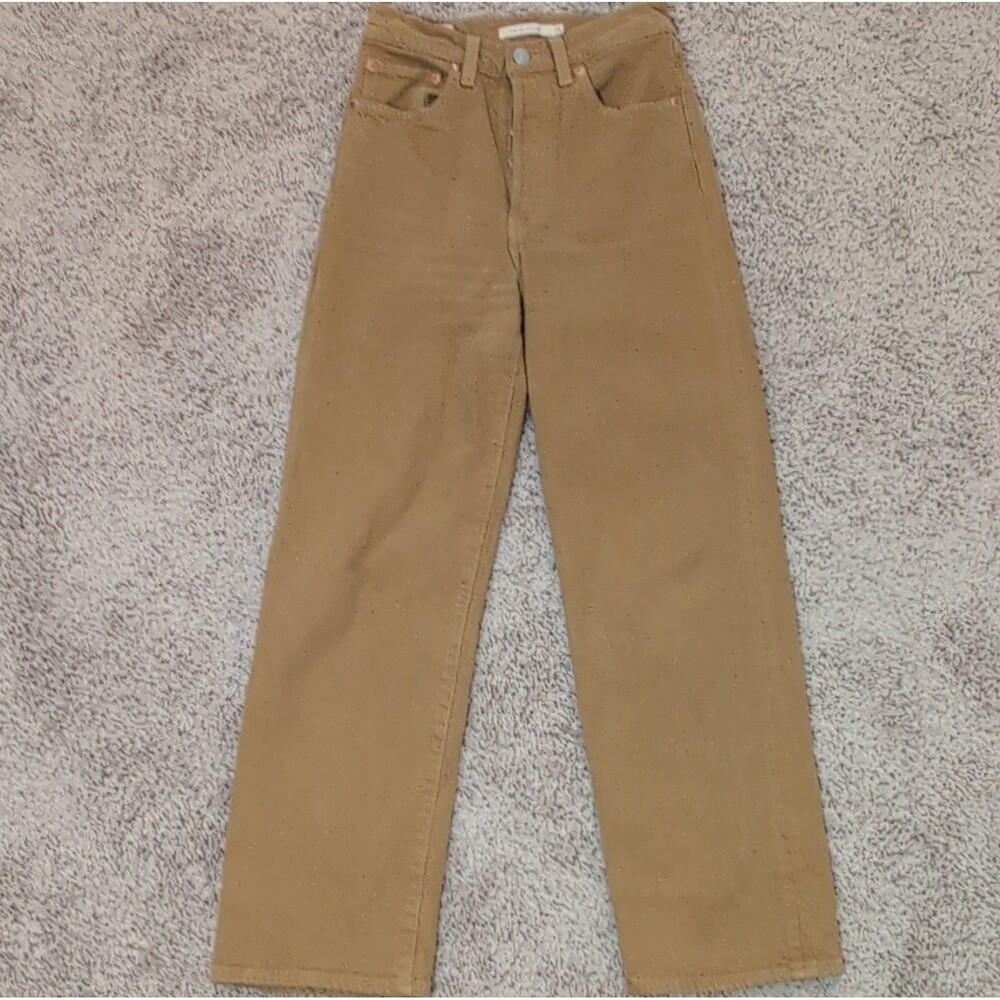 Levi's Premium Brown Straight Women's Jeans - Denim, Button Closure size 24